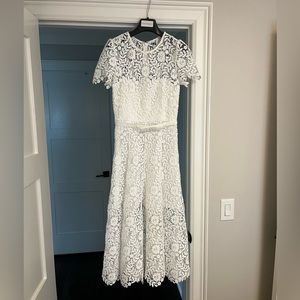 Self Portrait White Midi Dress